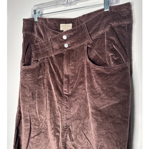 Early 2000s Pilcro Brown Corduroy Midi Skirt Preppy Fall Winter US 14 - Picture 5 of 11